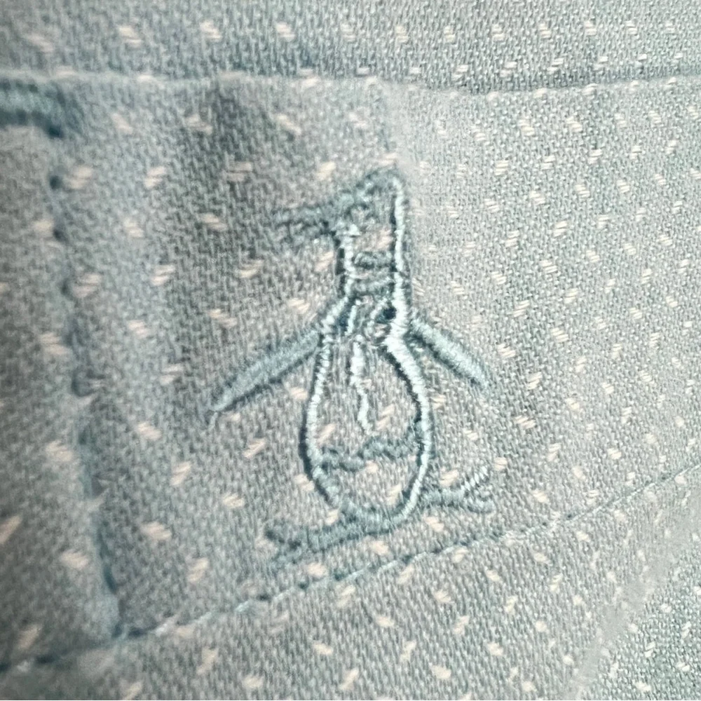 NEW Penguin men’s buttons Shirt Sky Blue LARGE